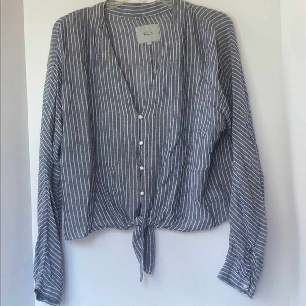 Rails Chambray Stripe Shirt Sz Med - image 1